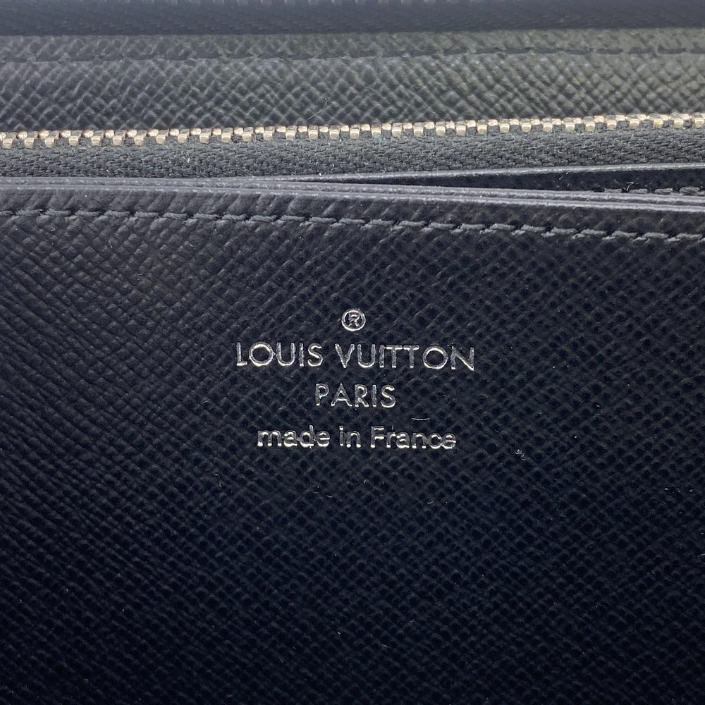 LOUIS VUITTON Long Wallet Purse M61857 leather black Zip Around Epi Zippy wallet mens Used Authentic