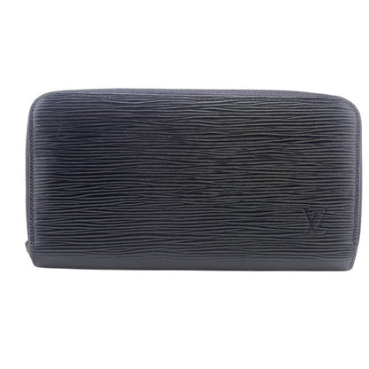 LOUIS VUITTON Long Wallet Purse M61857 leather black Zip Around Epi Zippy wallet mens Used Authentic