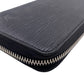 LOUIS VUITTON Long Wallet Purse M61857 leather black Zip Around Epi Zippy wallet mens Used Authentic