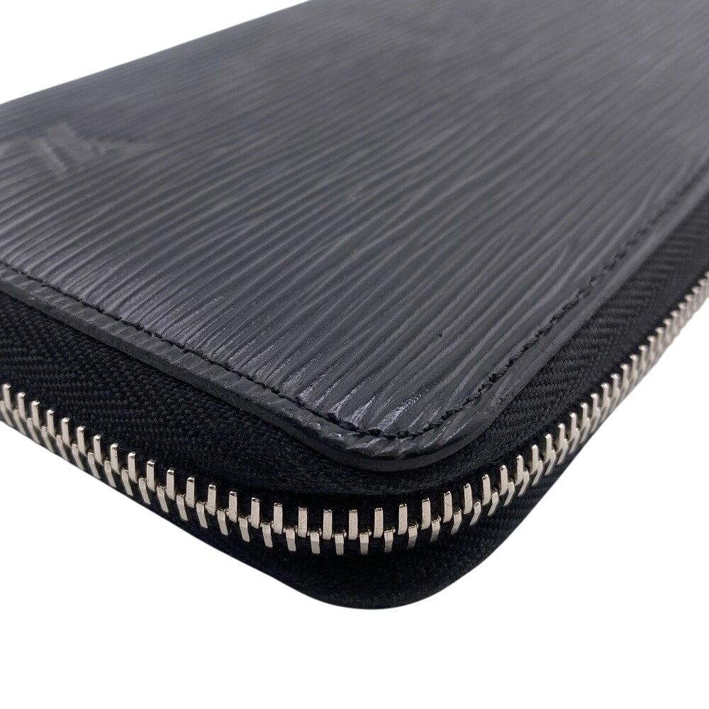 LOUIS VUITTON Long Wallet Purse M61857 leather black Zip Around Epi Zippy wallet mens Used Authentic
