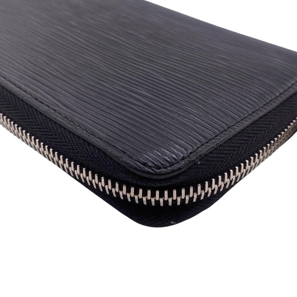LOUIS VUITTON Long Wallet Purse M61857 leather black Zip Around Epi Zippy wallet mens Used Authentic