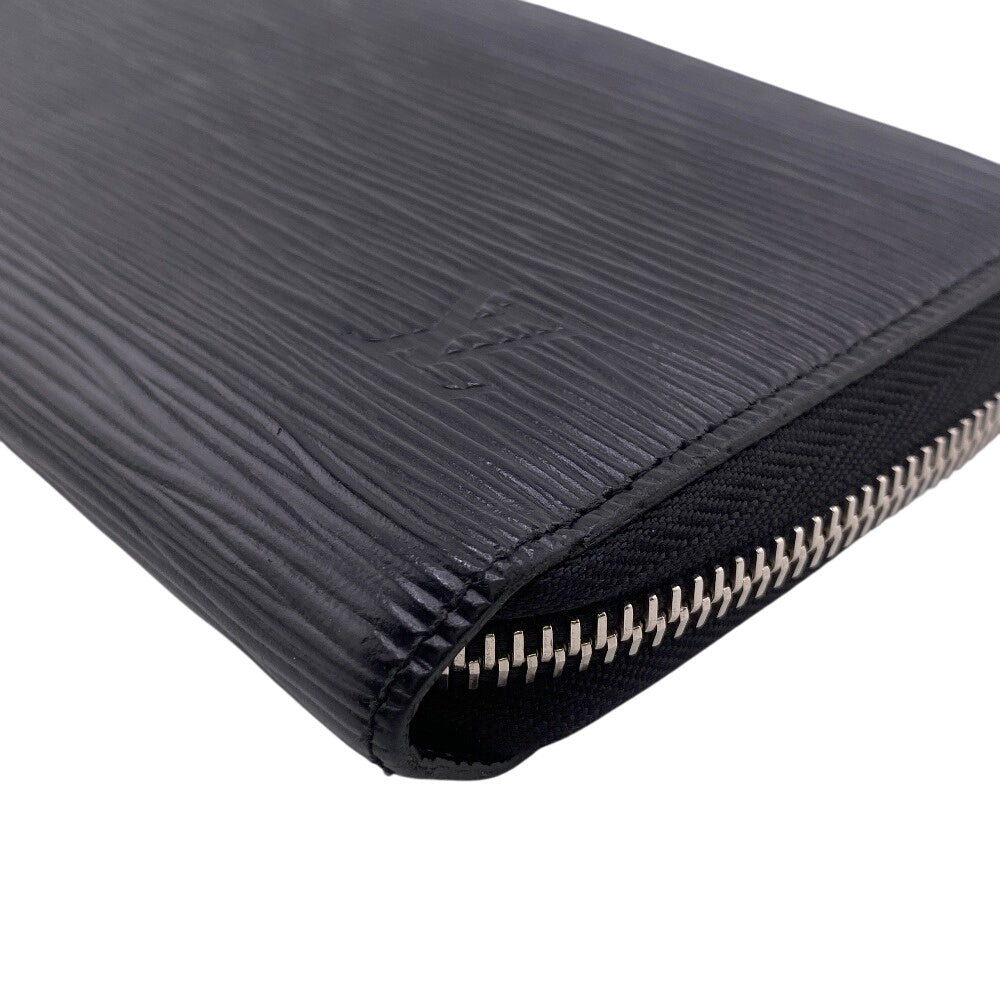 LOUIS VUITTON Long Wallet Purse M61857 leather black Zip Around Epi Zippy wallet mens Used Authentic