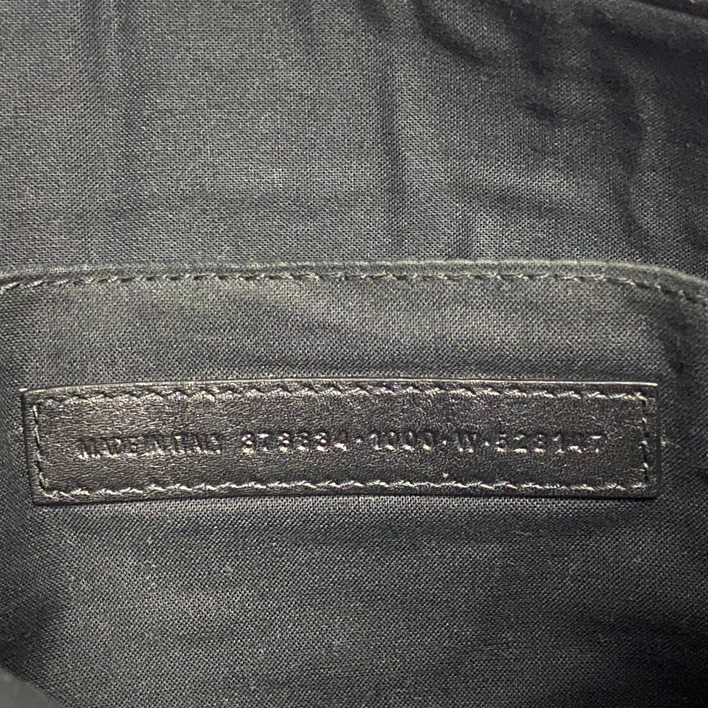 BALENCIAGA Clutch bag 373834 leather black business bag mens(Unisex) Used Authentic