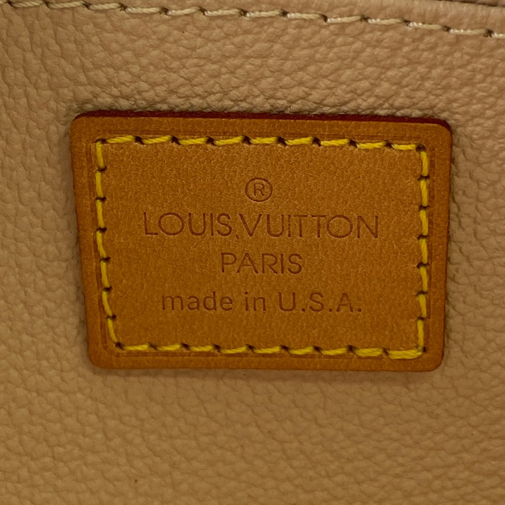 LOUIS VUITTON Cosmetics Pouch M47515 leather Brown Cosmetics Pouch Monogram Pochette CosmetiquePM Women Used Authentic