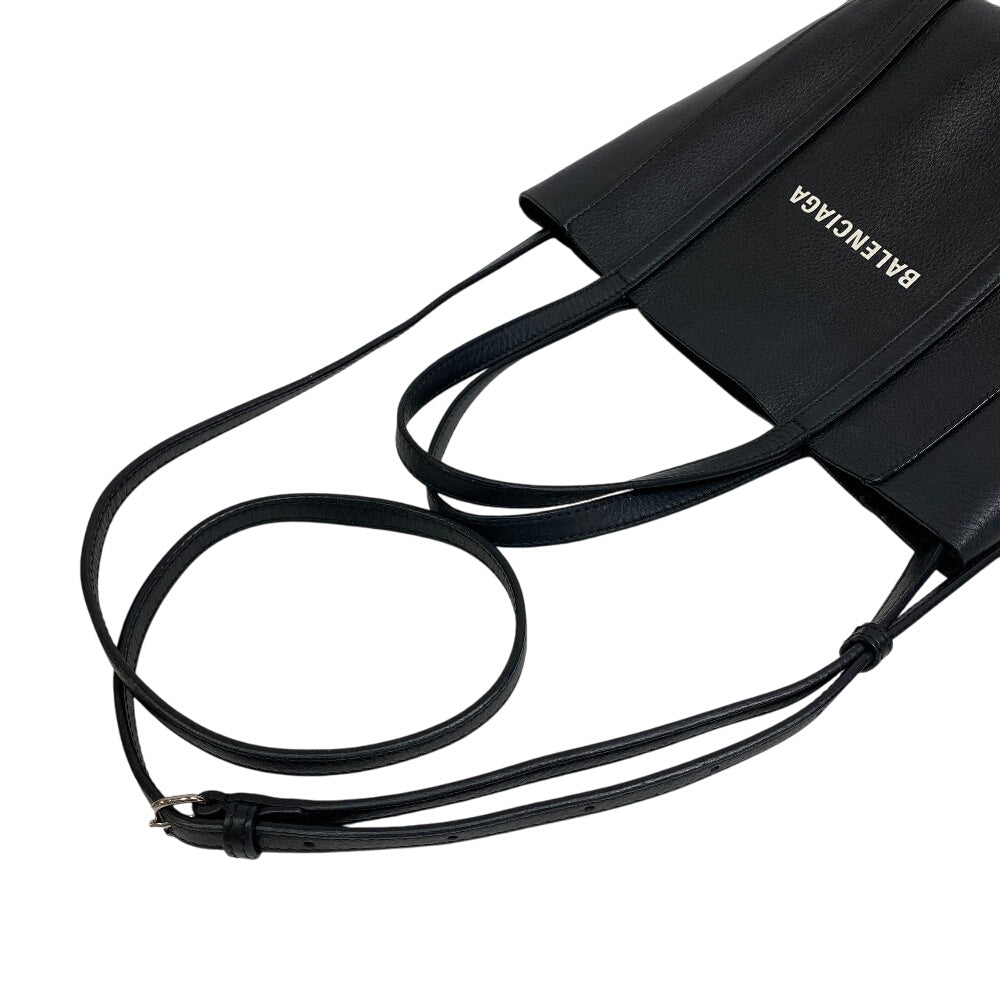 BALENCIAGA Handbag 551815 leather black Shoulder Bag Tote Bag 2way Everyday Tote XXS Women(Unisex) Used Authentic