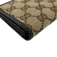 GUCCI Long Wallet Purse 118377 GG canvas, leather Brown