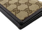 GUCCI Long Wallet Purse 118377 GG canvas, leather Brown