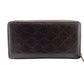 GUCCI Long Wallet Purse 307980 leather Brown Zip Around Guccisima GG Women Used Authentic