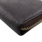 GUCCI Long Wallet Purse 307980 leather Brown Zip Around Guccisima GG Women Used Authentic