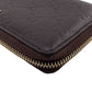 GUCCI Long Wallet Purse 307980 leather Brown Zip Around Guccisima GG Women Used Authentic