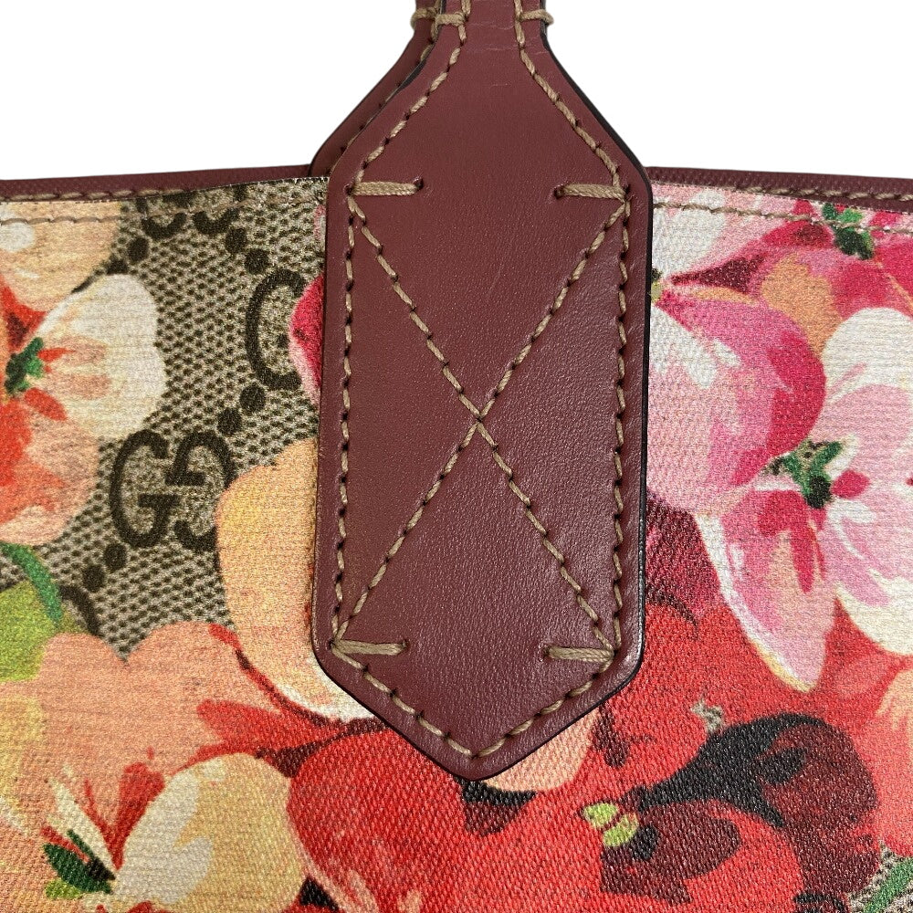 GUCCI Tote Bag 368568 GG Supreme Canvas beige Shoulder Bag GG Blooms Women Used Authentic