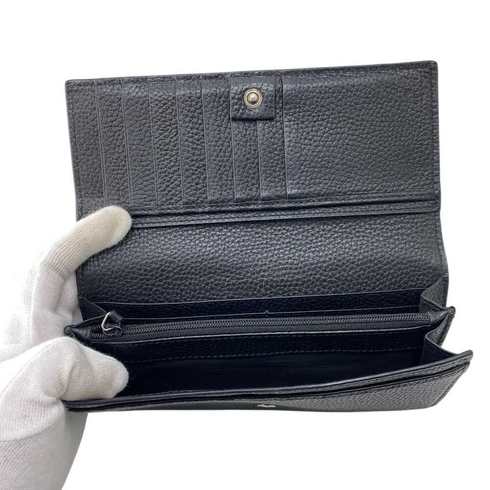 GUCCI Long Wallet Purse 771151 leather black