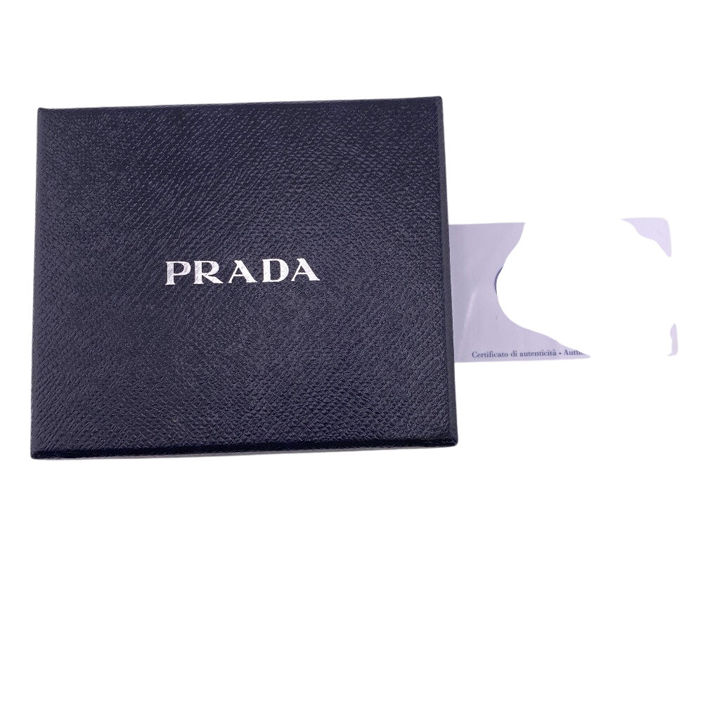 PRADA Bifold Wallet 1MV204 Leather, Saffiano NERO Compact wallet Women Used Authentic