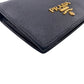 PRADA Bifold Wallet 1MV204 Leather, Saffiano NERO Compact wallet Women Used Authentic
