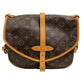 LOUIS VUITTON Shoulder Bag M42256 leather Brown Monogram Saumur 30