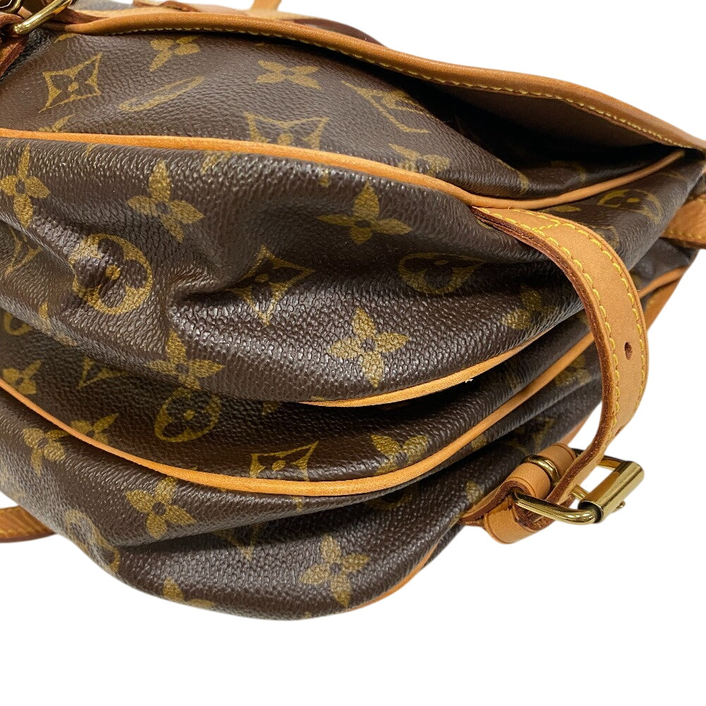 LOUIS VUITTON Shoulder Bag M42256 leather Brown Monogram Saumur 30