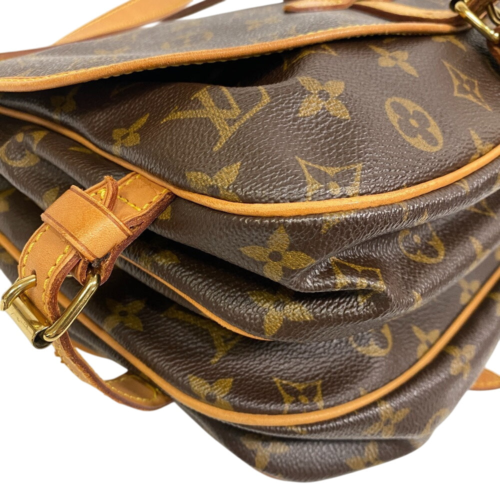 LOUIS VUITTON Shoulder Bag M42256 leather Brown Monogram Saumur 30