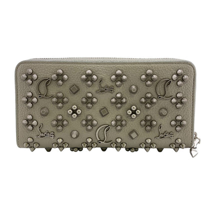 Christian Louboutin Long Wallet Purse leather gray Panettone