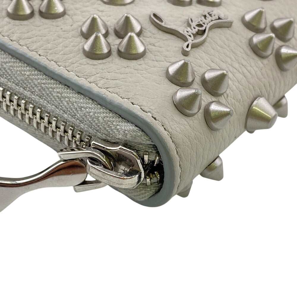 Christian Louboutin Long Wallet Purse leather gray Panettone
