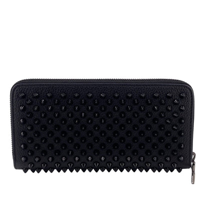 Christian Louboutin Long Wallet Purse leather black Panettone