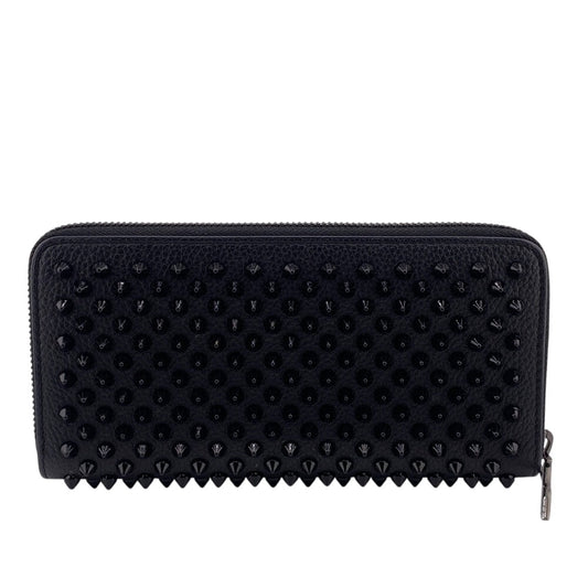 Christian Louboutin Long Wallet Purse leather black Panettone