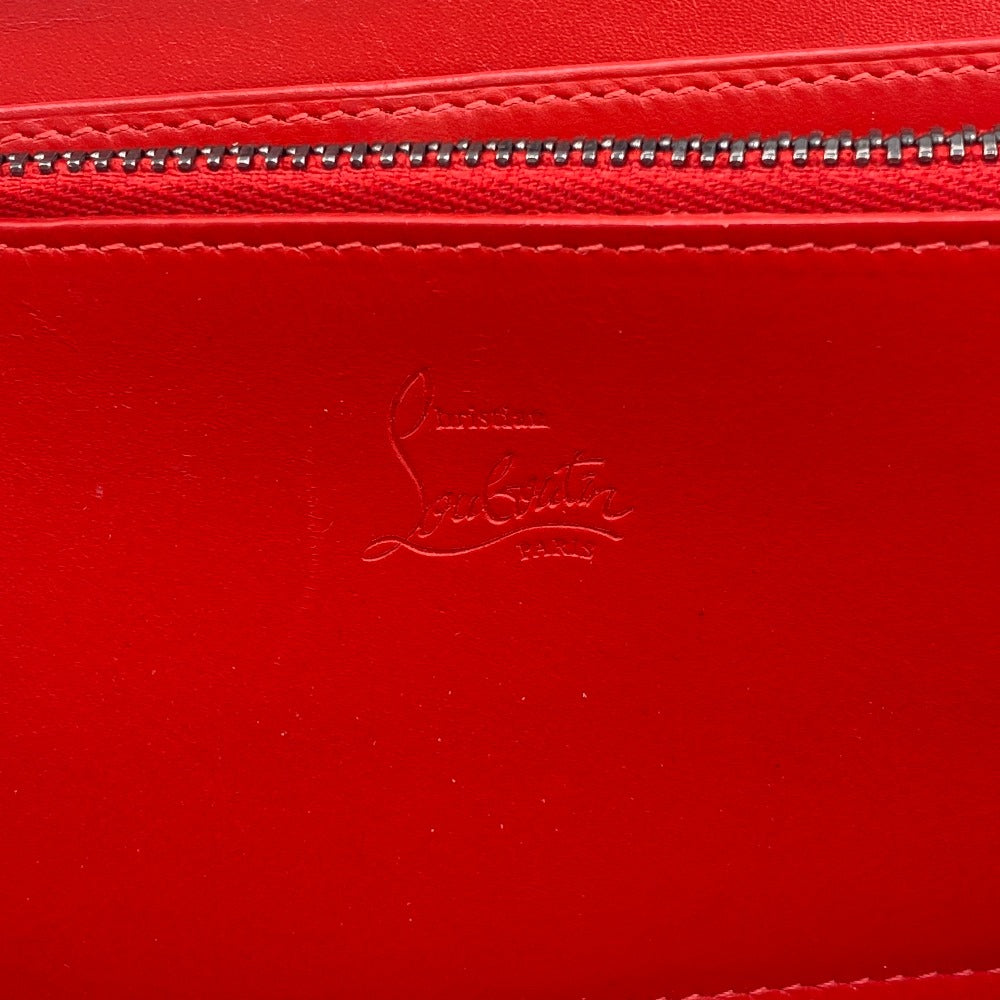 Christian Louboutin Long Wallet Purse leather black Panettone