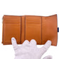 LOEWE Tri-fold wallet leather blue anagram Vertical wallet mens(Unisex) Used Authentic