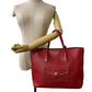 PRADA Tote Bag BN2729 PVC coated canvas Red 2way Women Used Authentic