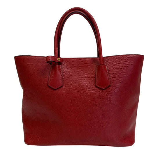 PRADA Tote Bag BN2729 PVC coated canvas Red 2way Women Used Authentic