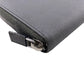 PRADA Long Wallet Purse Leather, Saffiano gray Zip Around Organizer mens Used Authentic