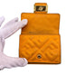 FENDI Tri-fold wallet leather Orange Embossed FF Bucket
