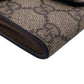GUCCI Bifold Wallet GG Supreme Canvas beige Chain wallet GG Supreme Women Used Authentic