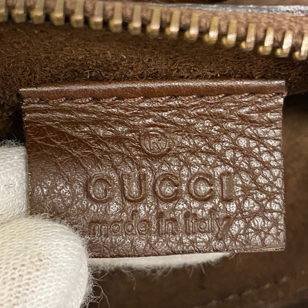 GUCCI Shoulder Bag 109132 leather Brown Tote Bag Brown Leather Pocket Tote Bag Women Used Authentic