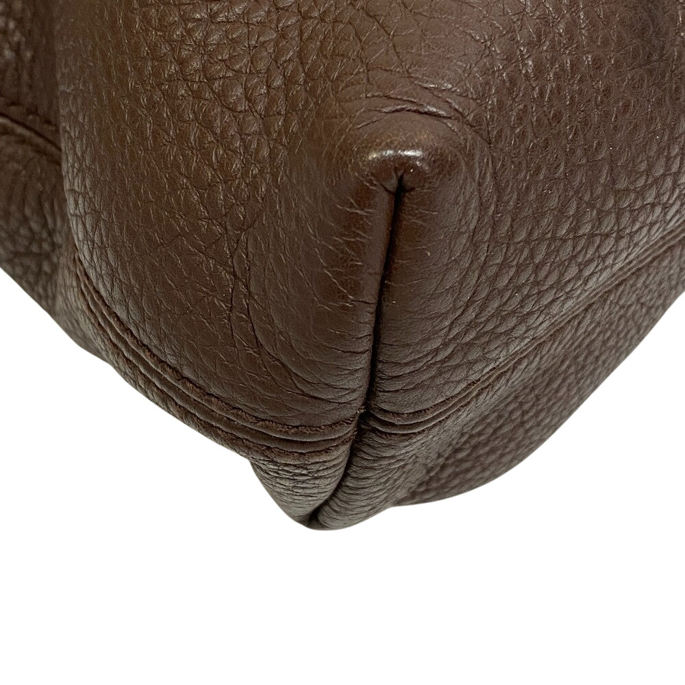 GUCCI Shoulder Bag 109132 leather Brown Tote Bag Brown Leather Pocket Tote Bag Women Used Authentic