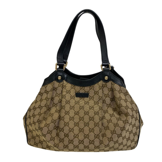 GUCCI Tote Bag 388919 GG canvas beige GG canvas Tote Bag Women Used Authentic