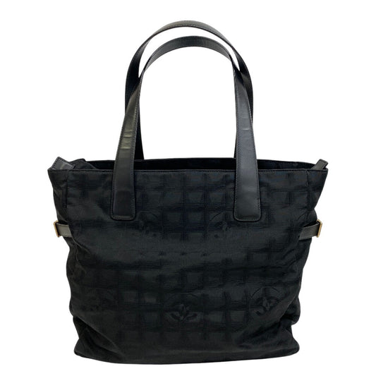 CHANEL Tote Bag Nylon, Leather black New travel line GM