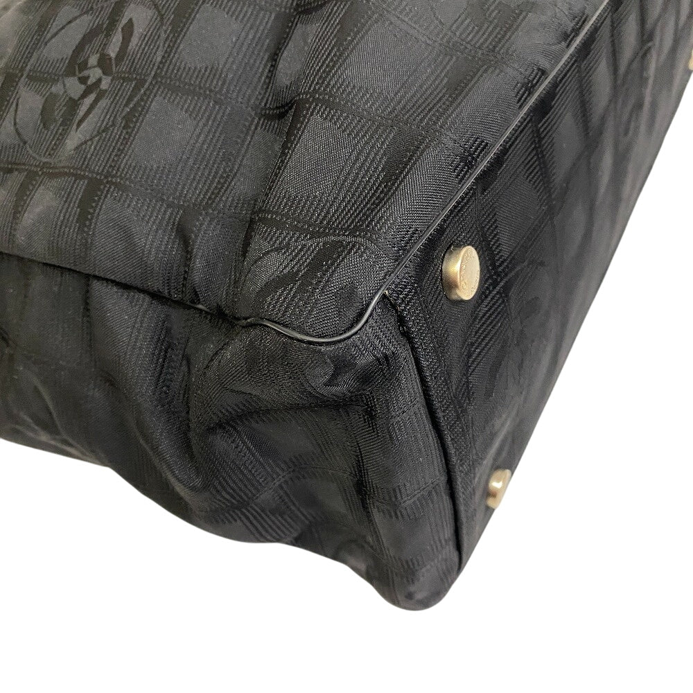 CHANEL Tote Bag Nylon, Leather black New travel line GM