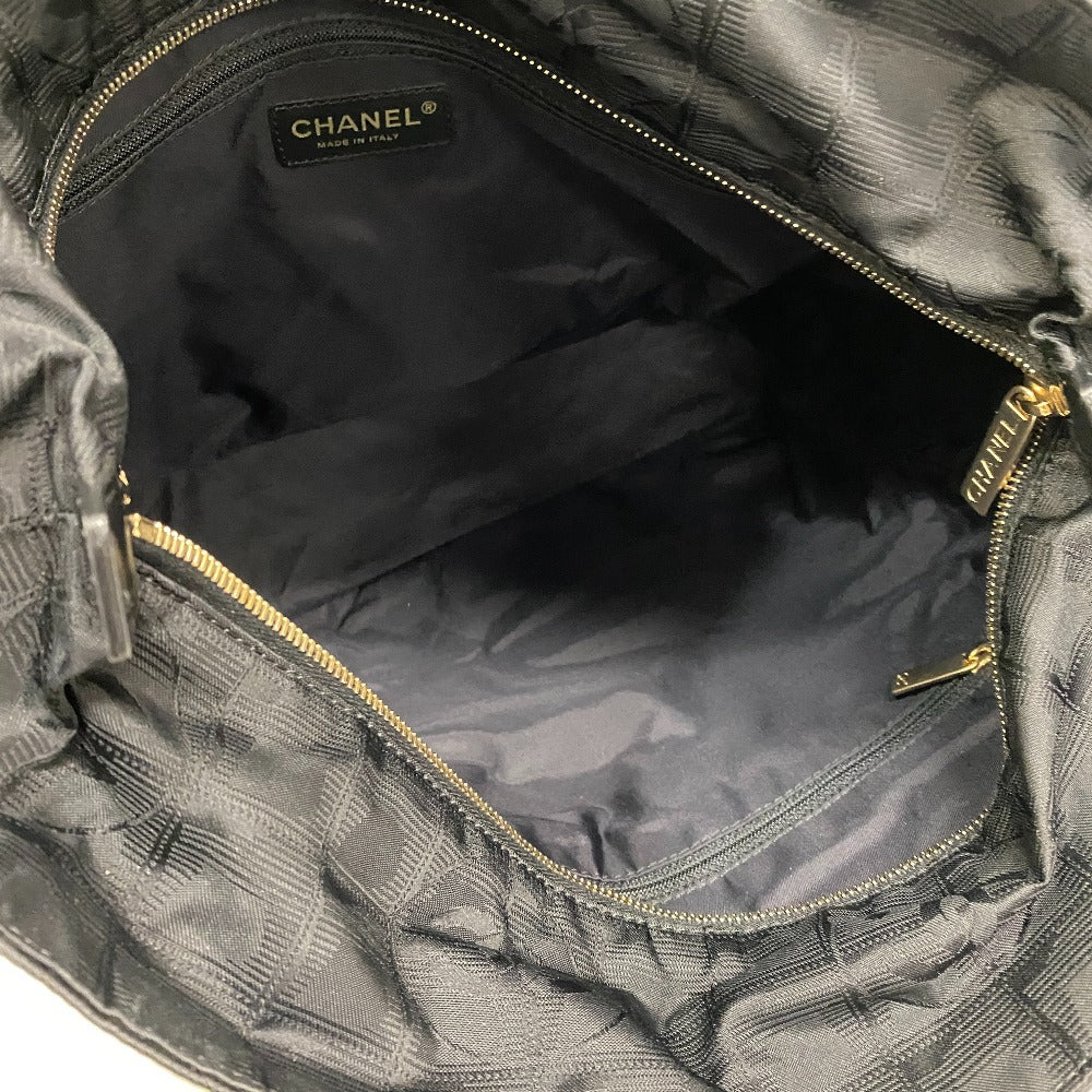 CHANEL Tote Bag Nylon, Leather black New travel line GM