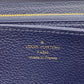 LOUIS VUITTON Long Wallet Purse M62121 Monogram Ann Platt Navy Monogram Pattern Zippy wallet