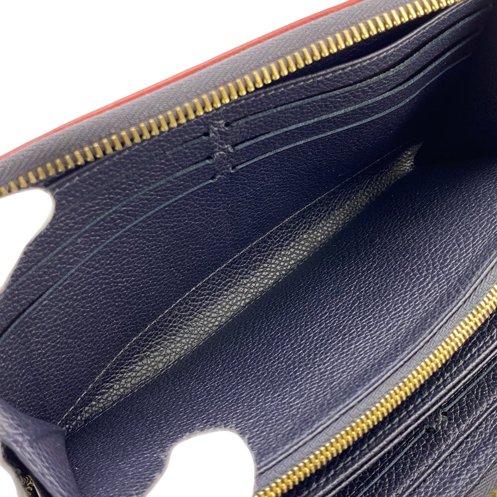 LOUIS VUITTON Long Wallet Purse M62121 Monogram Ann Platt Navy Monogram Pattern Zippy wallet