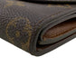 LOUIS VUITTON Tri-fold wallet M60253 Monogram Brown Portefeuille Helene