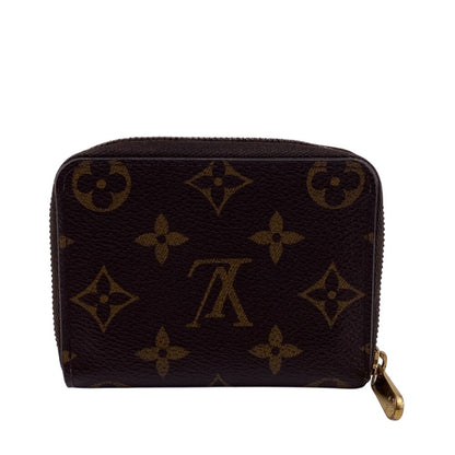 LOUIS VUITTON Coin case M60067 leather Brown Monogram Zip around purse