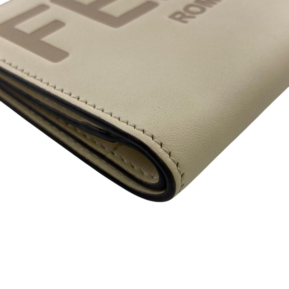FENDI Bifold Wallet 8M0447 Calfskin white Rome
