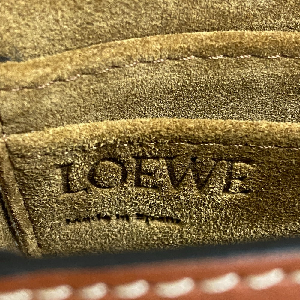 LOEWE Shoulder Bag leather Brown Gate Dual Minitan