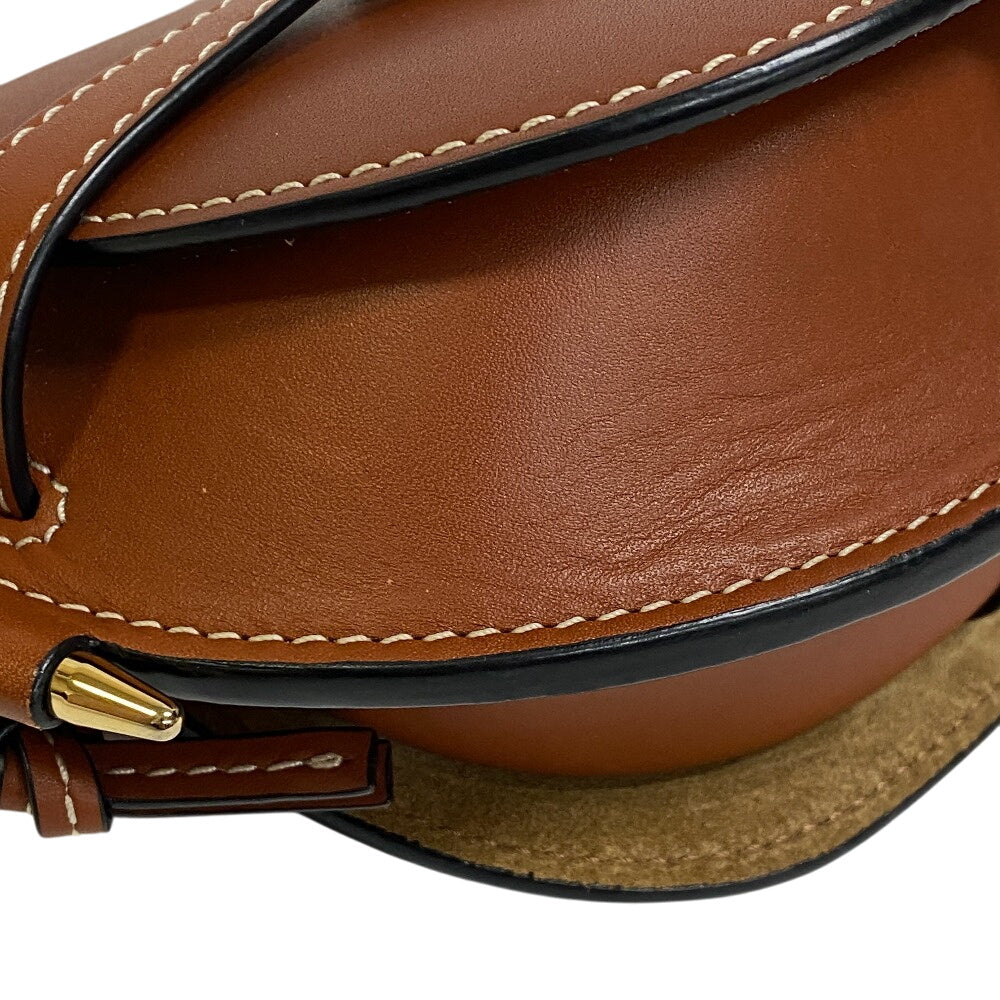 LOEWE Shoulder Bag leather Brown Gate Dual Minitan