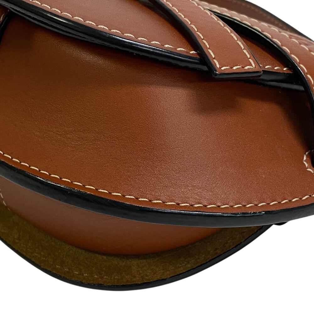 LOEWE Shoulder Bag leather Brown Gate Dual Minitan