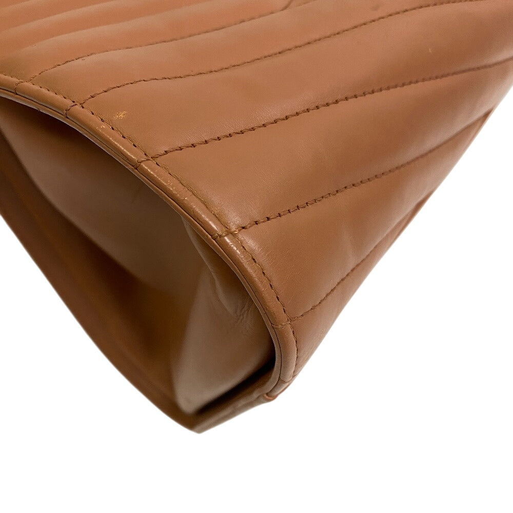 CHANEL Shoulder Bag lambskin Brown Gabriel accordion