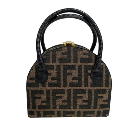 FENDI Handbag canvas Brown Zucca