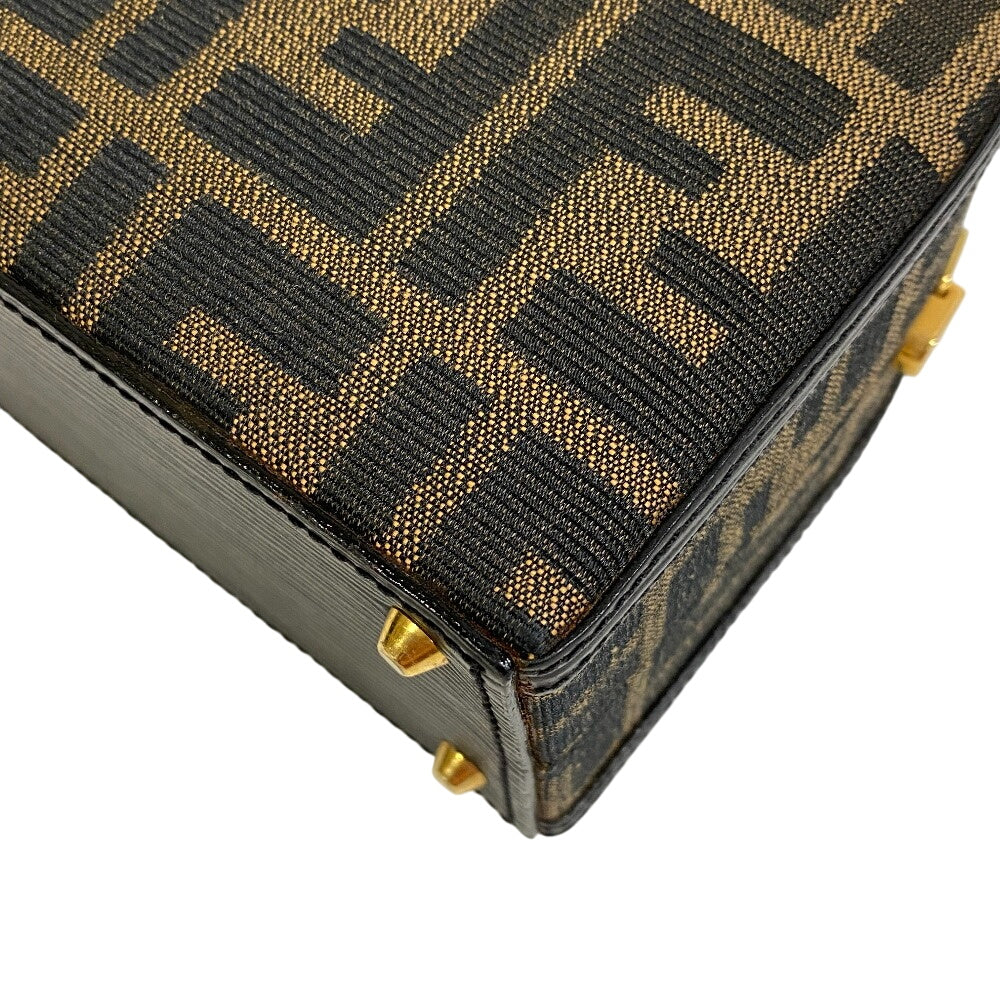 FENDI Handbag canvas Brown Zucca