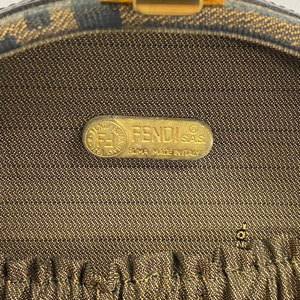 FENDI Handbag canvas Brown Zucca